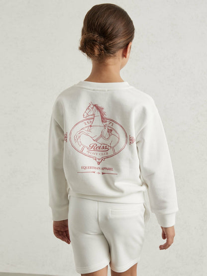 Pony Club Sweatshirt and Shorts Set in Ecru Children & Baby | Reiss