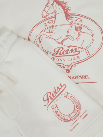 Pony Club Sweatshirt and Shorts Set in Ecru Children & Baby | Reiss