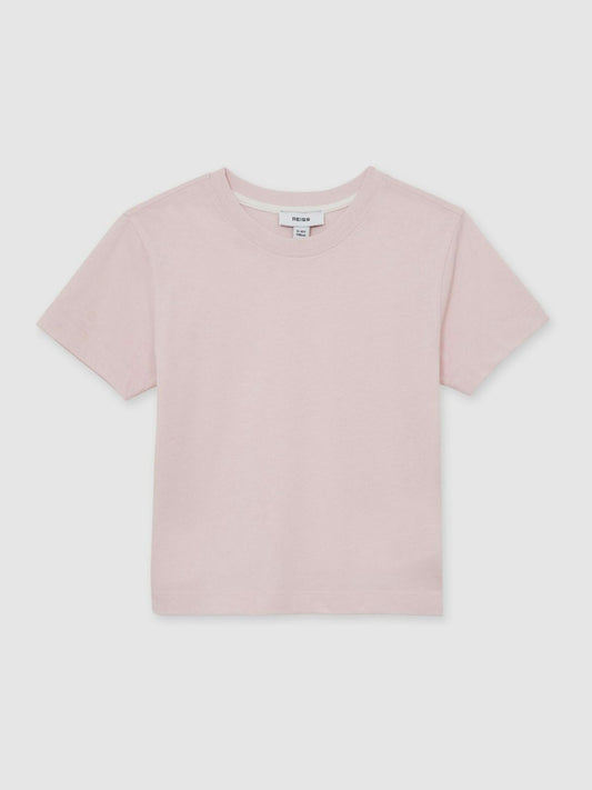 13-14 yrs Cotton Crew Neck T-Shirt in Pink Children & Baby | Reiss