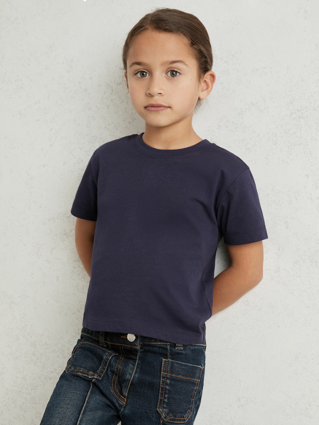 9-13 yrs Cotton Crew Neck T-Shirt in Navy Children & Baby | Reiss