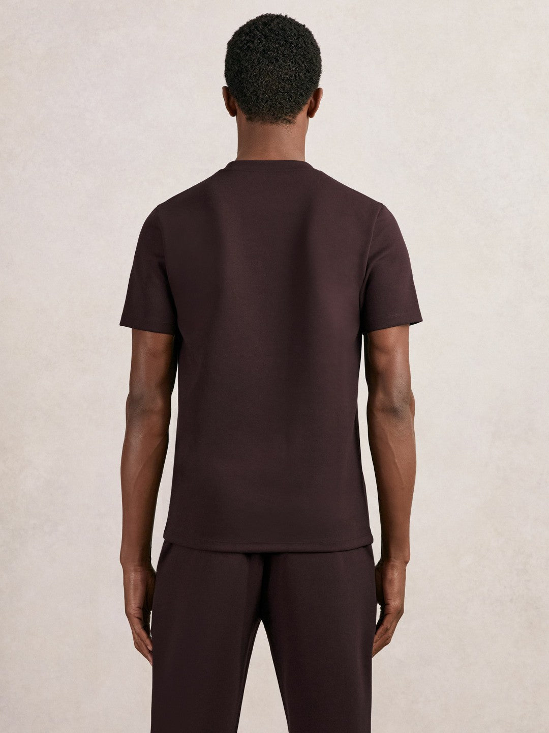 Interlock Jersey Crew Neck T-Shirt in Cherry Red Men | Reiss