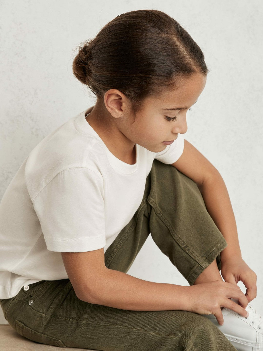 9-13 yrs Cotton Crew Neck T-Shirt in Ivory Children & Baby | Reiss