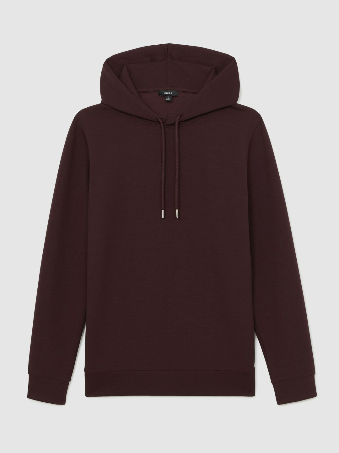 Interlock Jersey Drawstring Hoodie in Cherry Red Men | Reiss