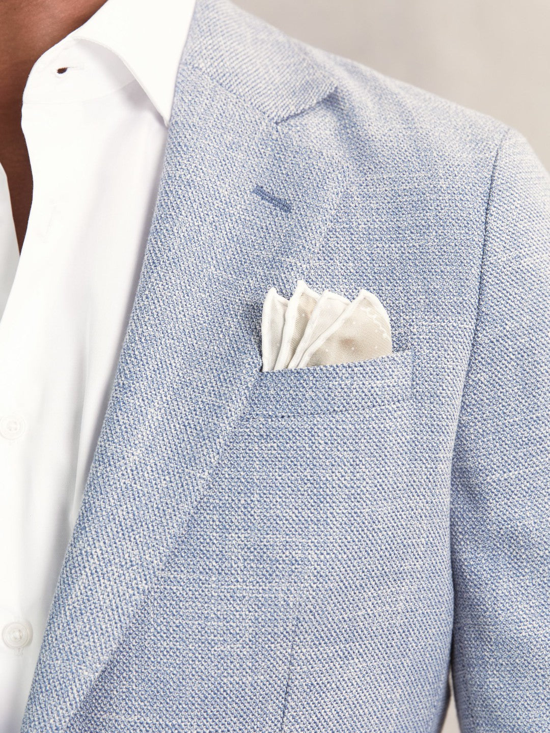 Silk Polka Dot Pocket Square in Champagne Men | Reiss