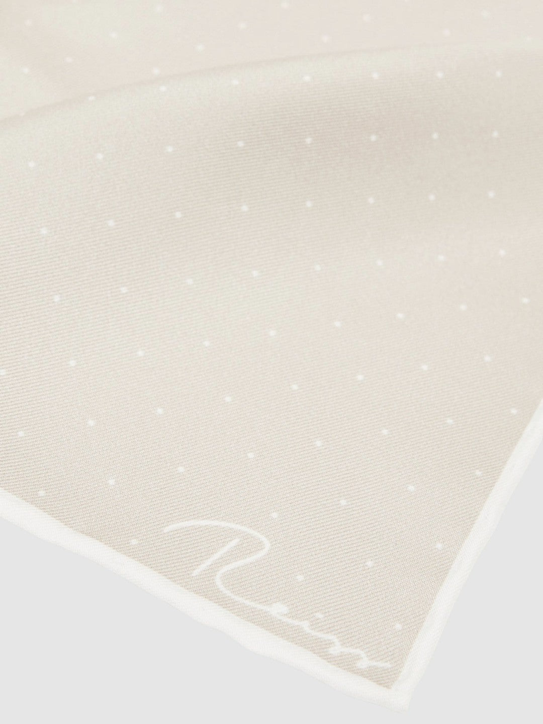 Silk Polka Dot Pocket Square in Champagne Men | Reiss