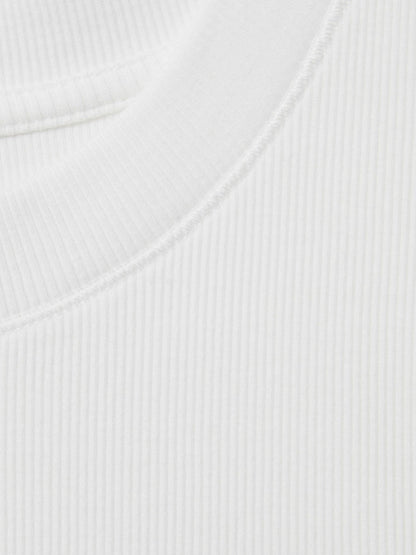 Ribbed Ruched Waist Vest in White Women | Reiss