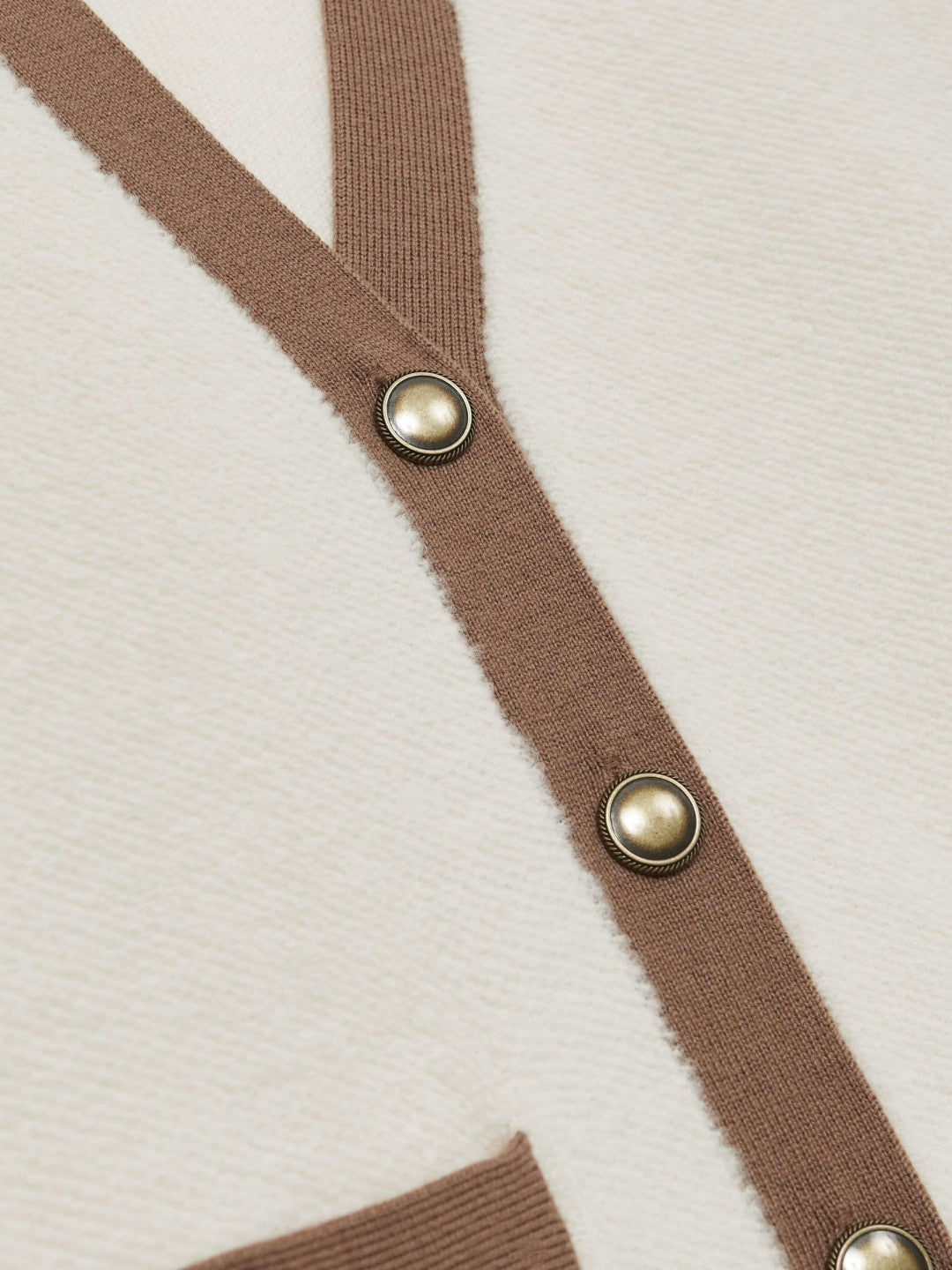 Wool Colourblock Cardigan in Cream/Neutral Women | Reiss