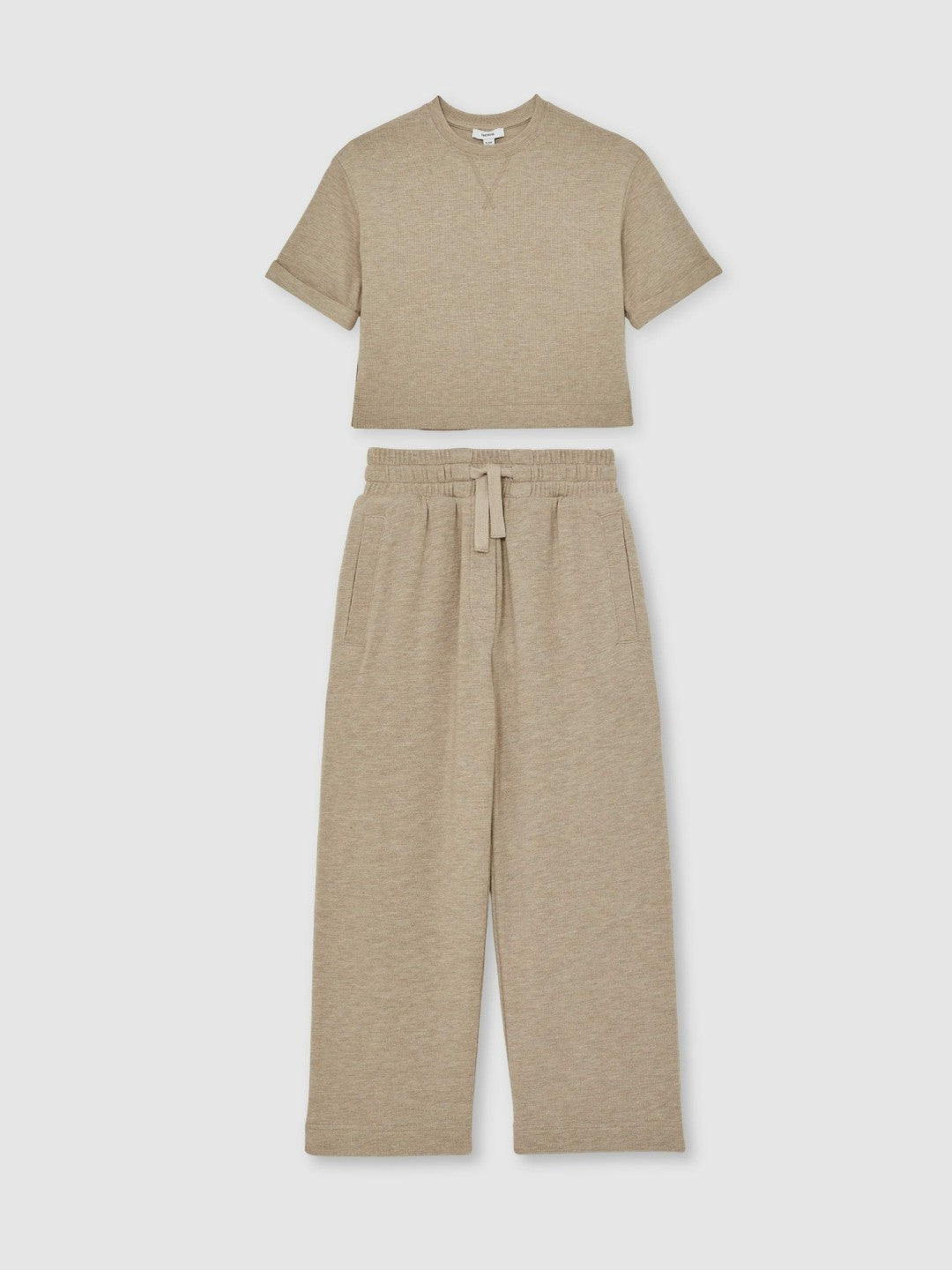 13-14 yrs Top And Trousers Lounge Set in Oatmeal Children & Baby | Reiss