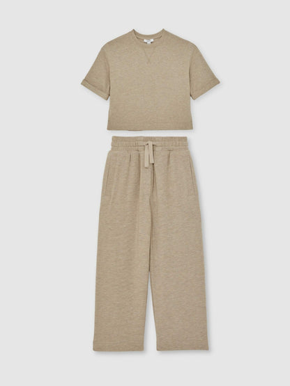 13-14 yrs Top And Trousers Lounge Set in Oatmeal Children & Baby | Reiss