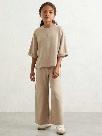 13-14 yrs Top And Trousers Lounge Set in Oatmeal Children & Baby | Reiss