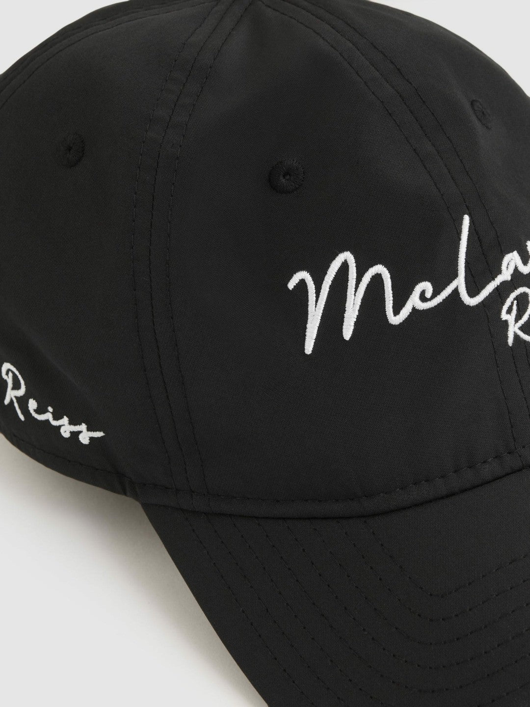 Unisex Fit McLaren Racing Logo Embroidered Cap in Black Men | Reiss