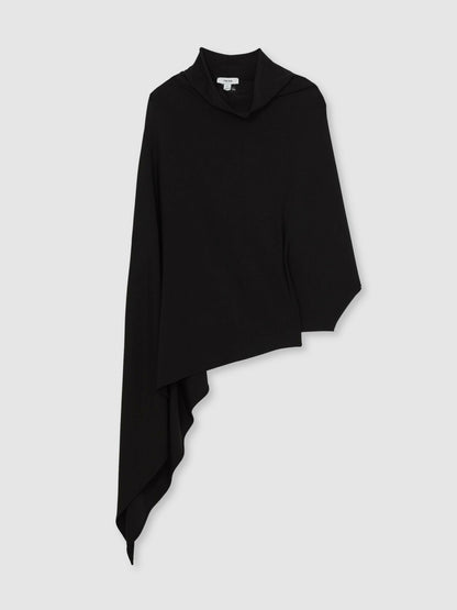 Cape Detail Top in Black Women | Reiss