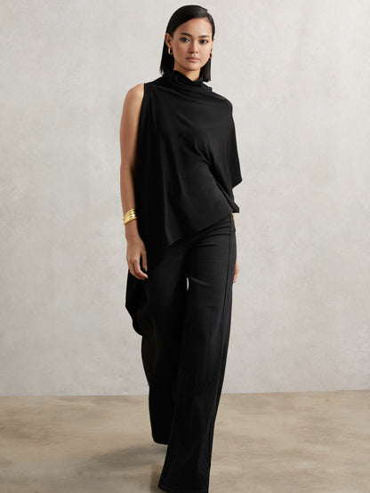 Cape Detail Top in Black Women | Reiss