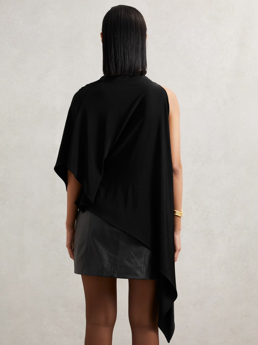 Cape Detail Top in Black Women | Reiss