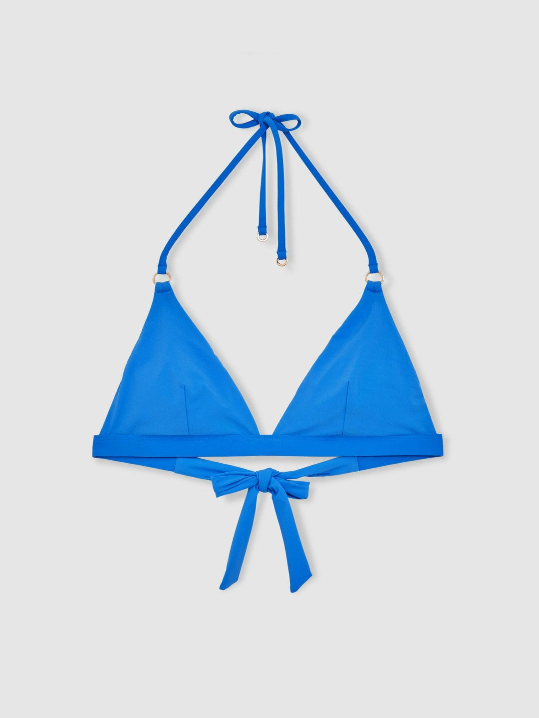 Triangle Halterneck Bikini Top in Cornflower Blue Women | Reiss