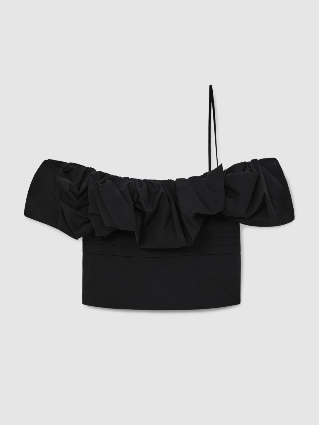 Sculptural Strapless Top in Black Women | Reiss