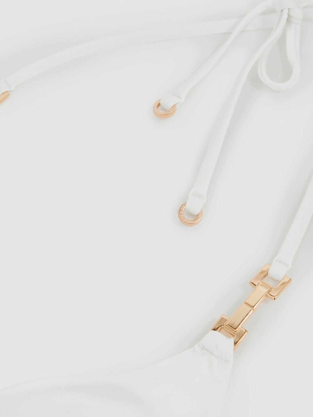 Triangle Halter Neck Bikini Top in White Women | Reiss