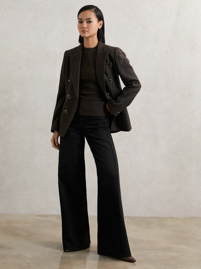 Ribbed Ruched Waist Vest in Chocolate Women | Reiss