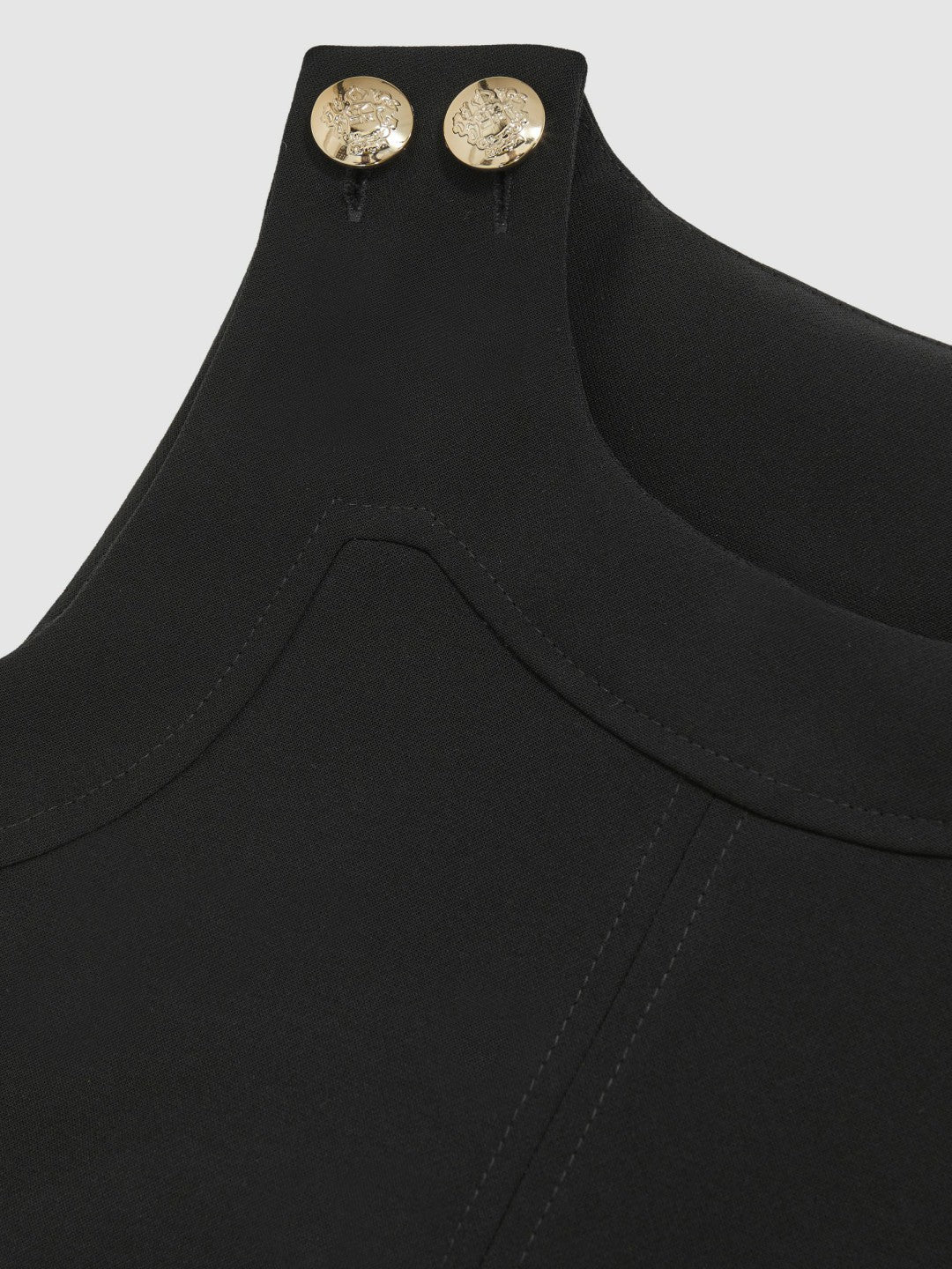 3-9 yrs Button-Detail Sleeveless Shift Dress in Black Children & Baby | Reiss