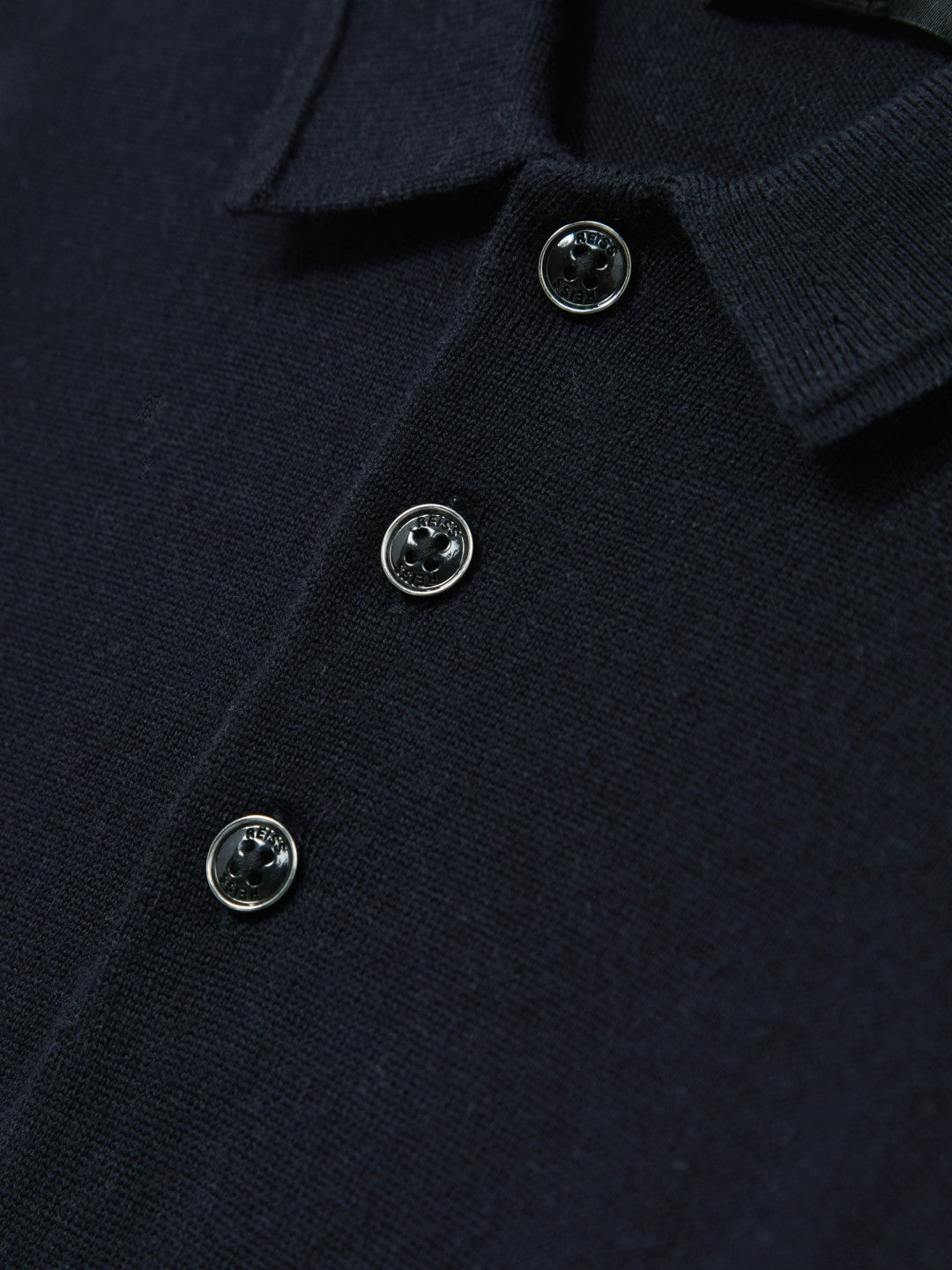 9-13 yrs Merino Wool Long-Sleeve Polo Shirt in Navy Children & Baby | Reiss