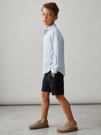 9-13 yrs Relaxed Drawstring Shorts in Navy Children & Baby | Reiss