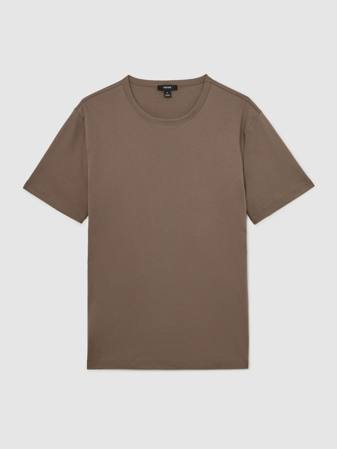 Airwater-Cotton Crew-Neck T-Shirt in Taupe Brown Men | Reiss