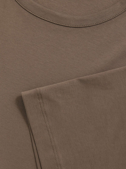 Airwater-Cotton Crew-Neck T-Shirt in Taupe Brown Men | Reiss