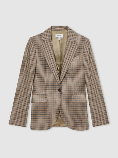Jacket in Neutral Check Women | Reiss