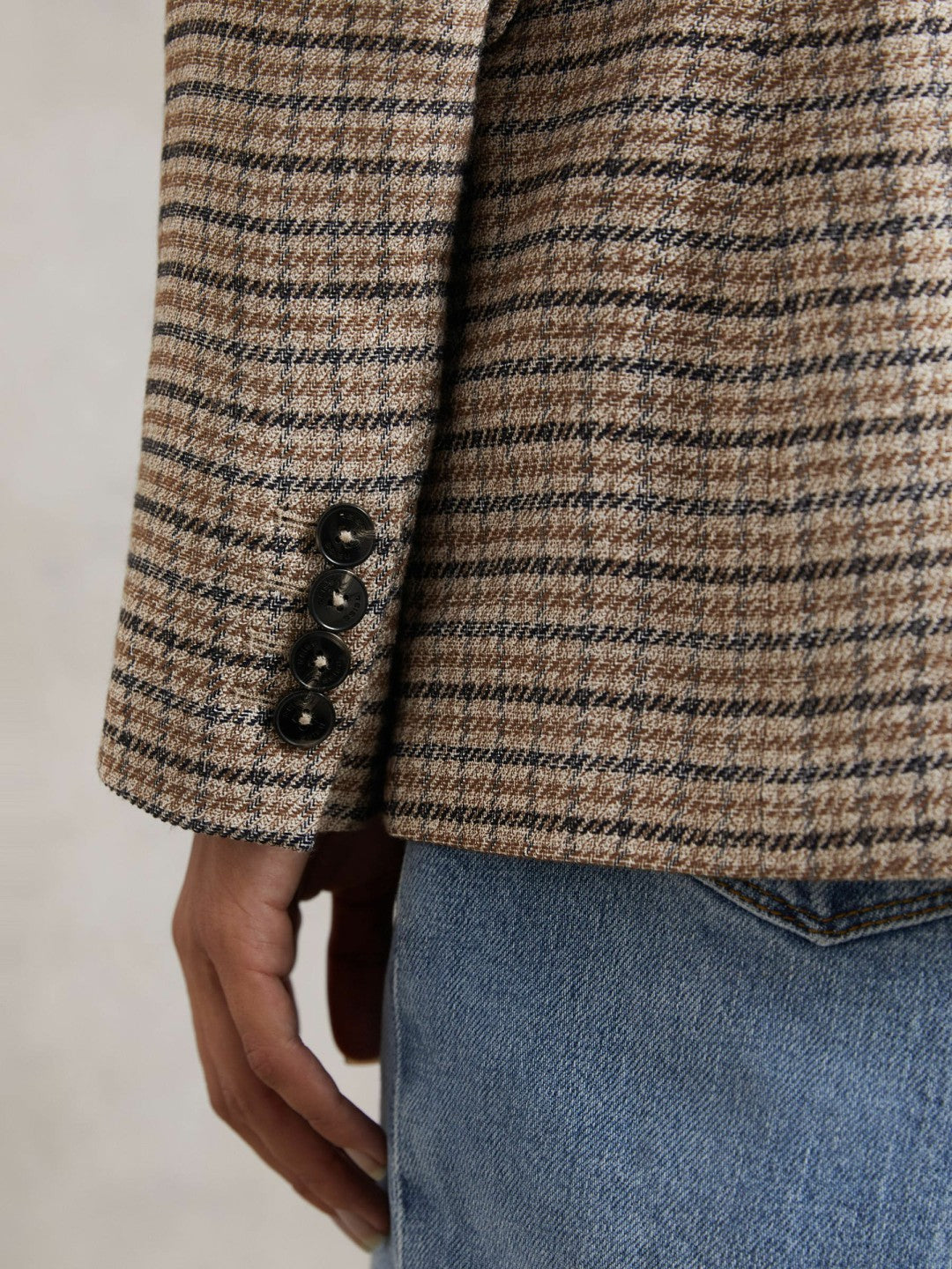 Jacket in Neutral Check Women | Reiss