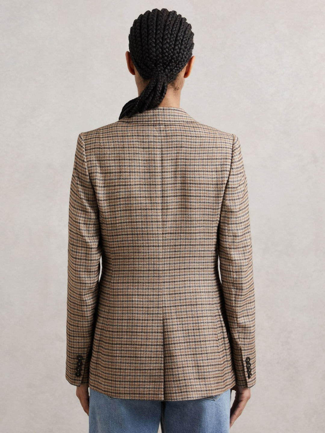 Jacket in Neutral Check Women | Reiss