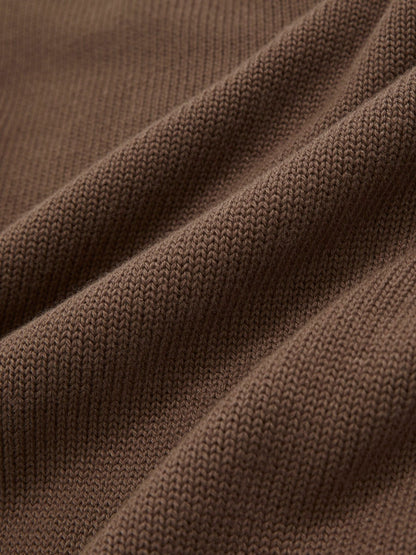 Cotton And Wool Crew-Neck Top in Brown Women | Reiss