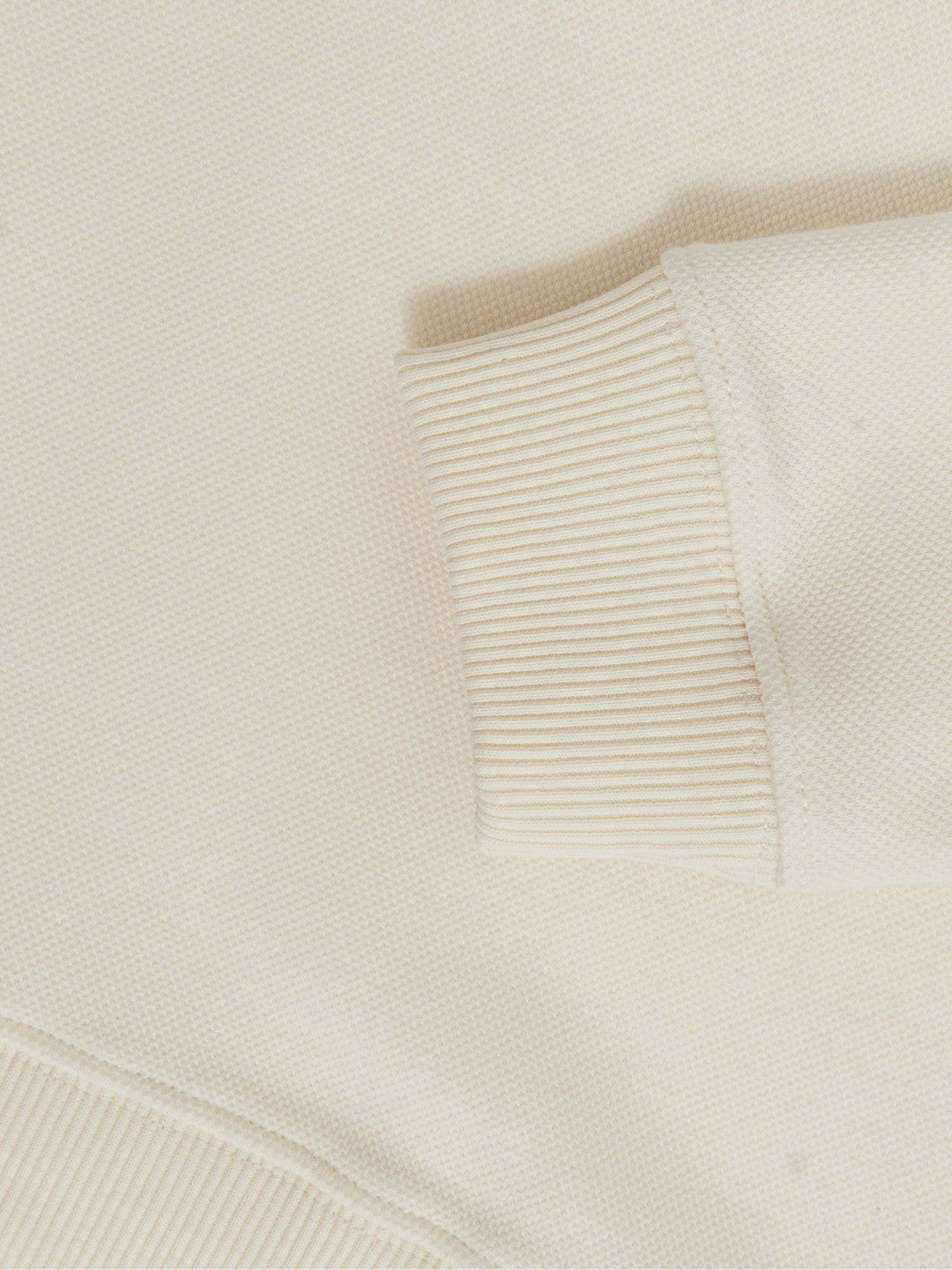9-13 yrs Cotton-Blend Textured Sweatshirt in Off White Children & Baby | Reiss