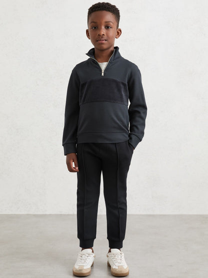 13-14 yrs Interlock Drawstring Joggers in Navy Blue Children & Baby | Reiss