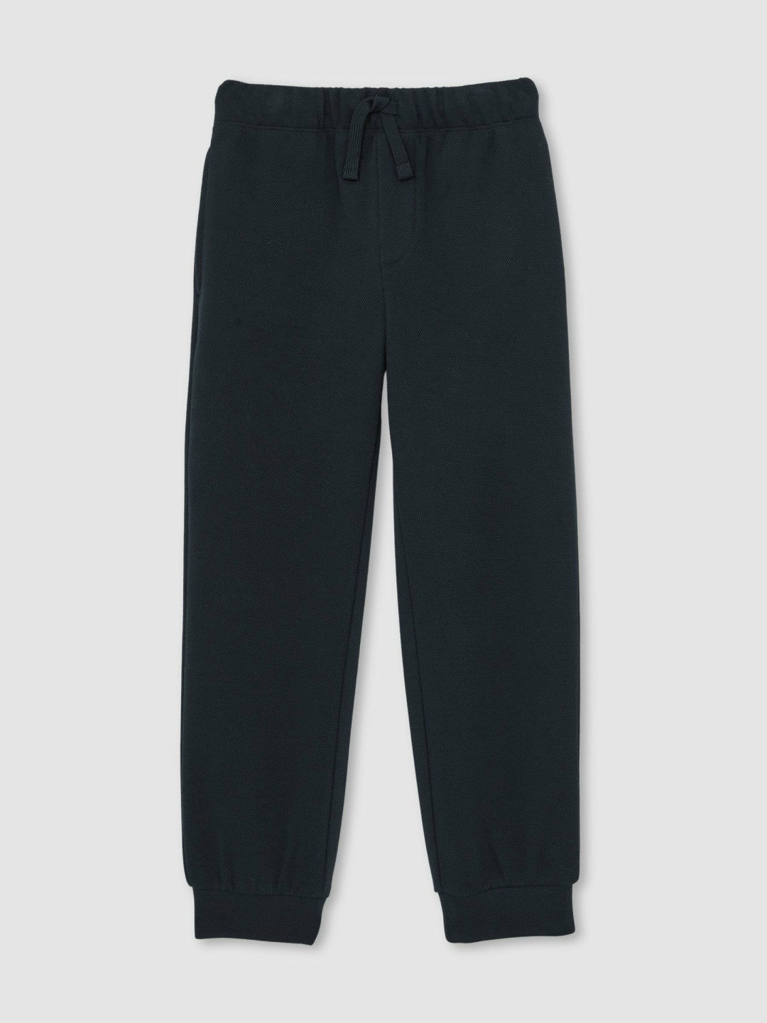 Cotton-Blend Textured Cuffed Joggers in Navy Children & Baby | Reiss