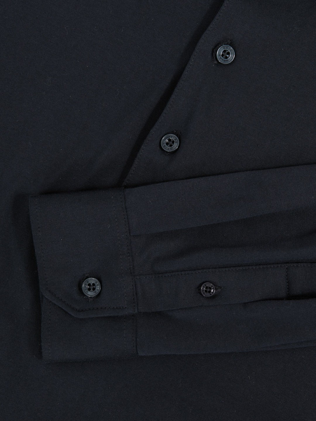 Cotton-Jersey Long Sleeve Polo Shirt in Navy Men | Reiss