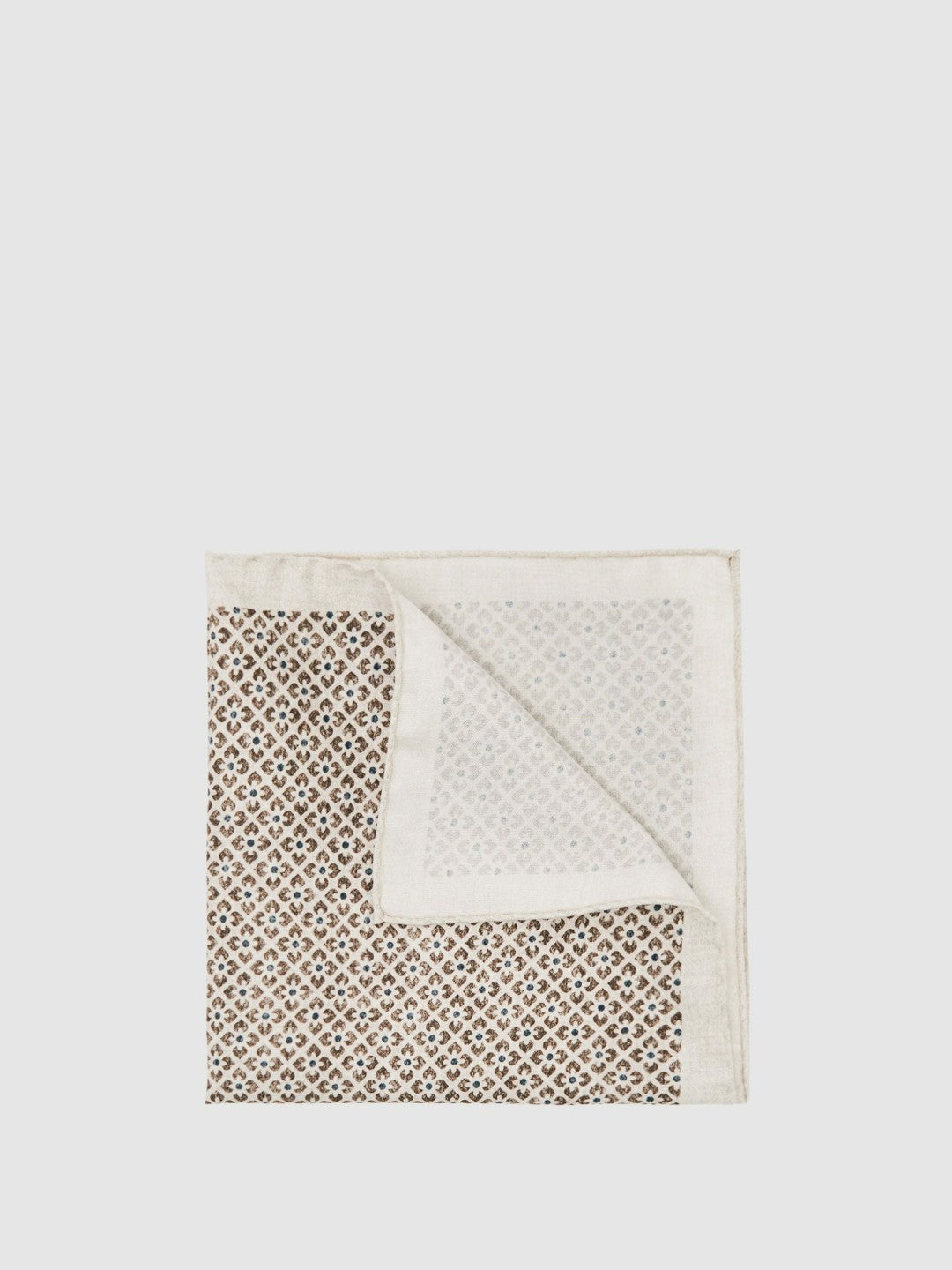 Pocket Square in Oatmeal Melange Men | Reiss