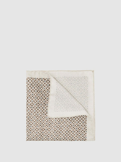 Pocket Square in Oatmeal Melange Men | Reiss