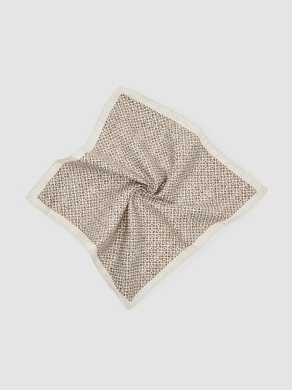 Pocket Square in Oatmeal Melange Men | Reiss