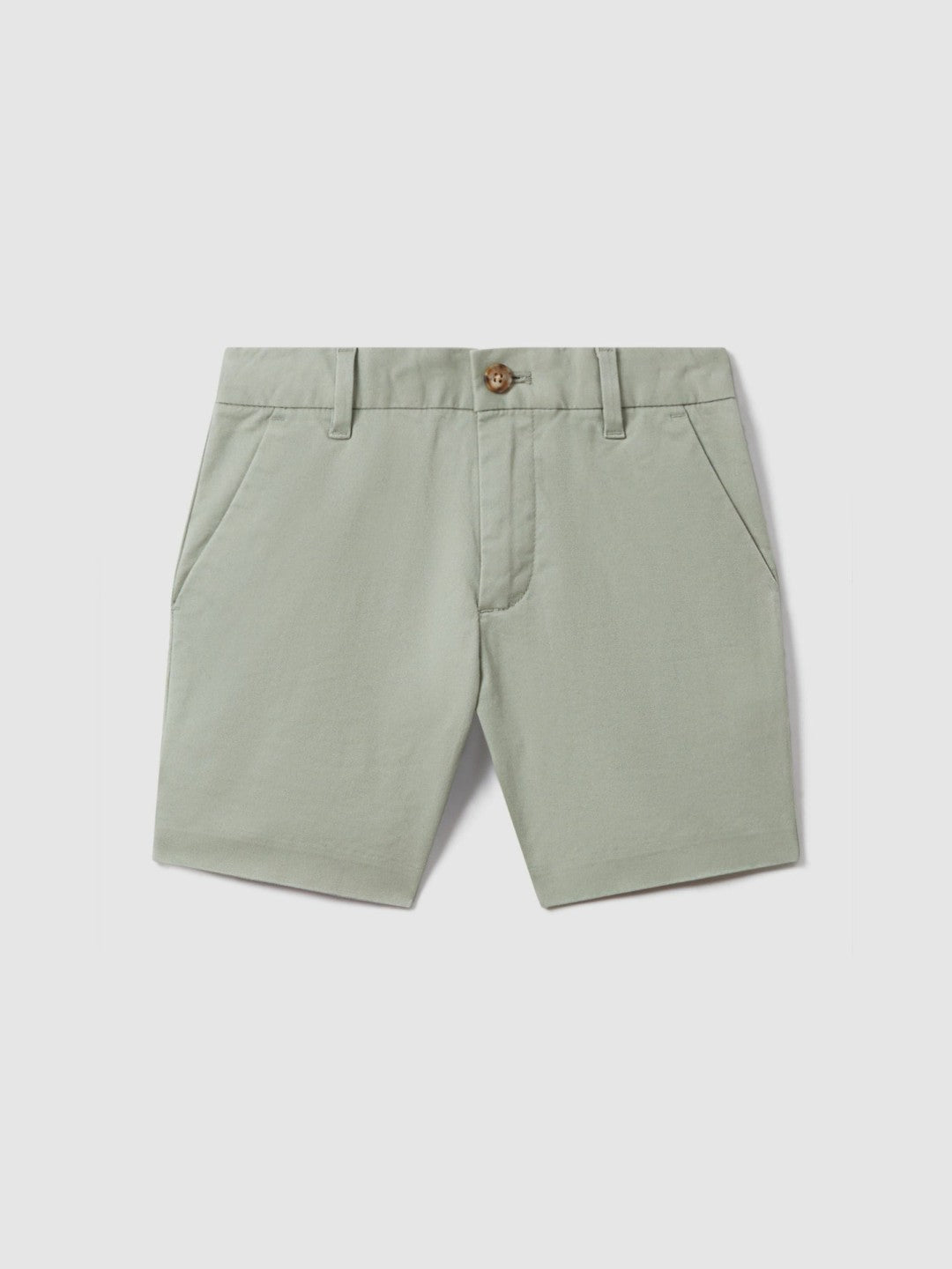 3-9 yrs Cotton Chino Shorts with Stretch in Pistachio Children & Baby | Reiss